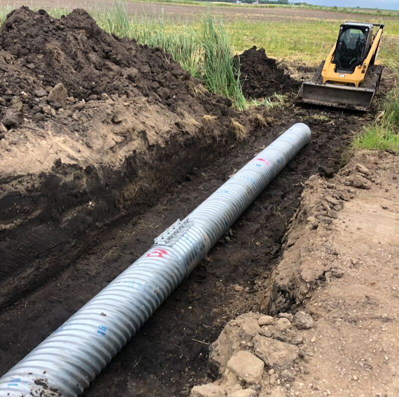 Culvert dig and install